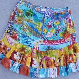 Jams World Multicolor Floral Patchwork Skirt